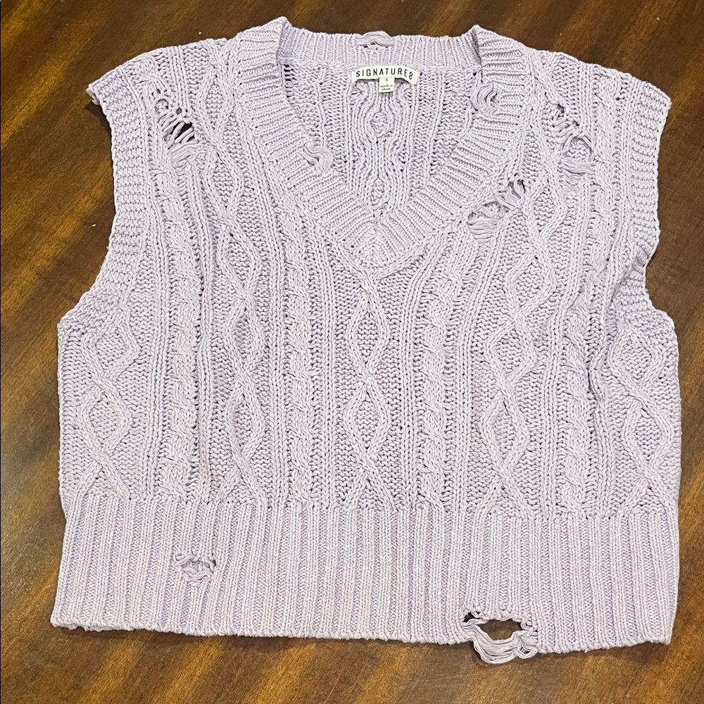 Signature Lilac Knit Vest